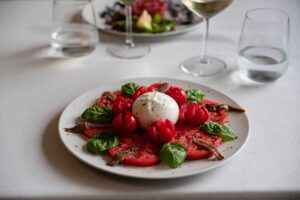 salad met burrata